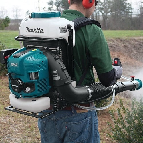 man using mosquito fogger