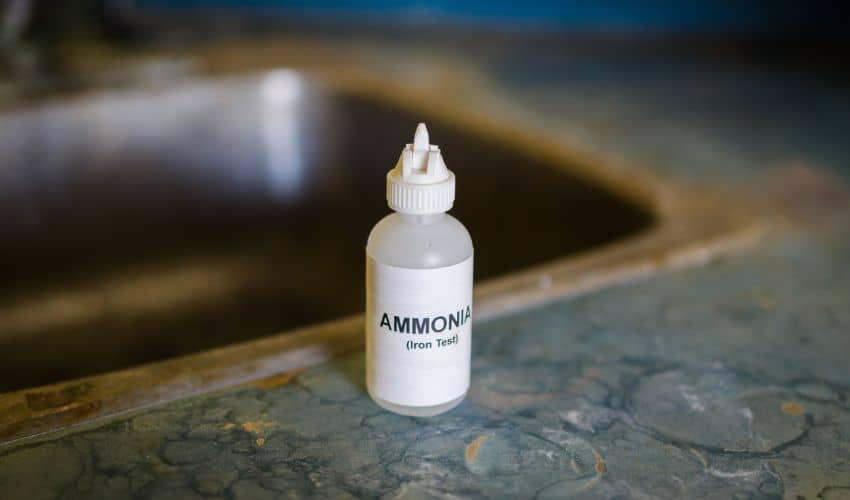 Ammonia chemical bottle