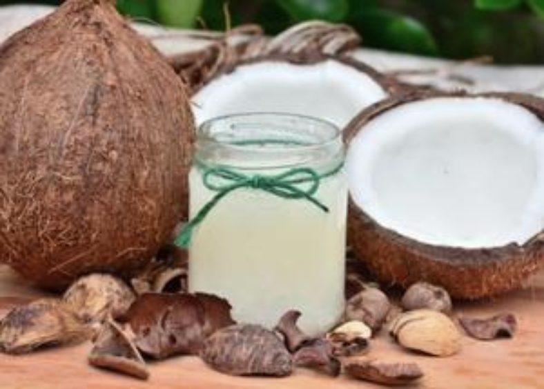 Coconut oil in a jar