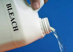 bleach from a bottle