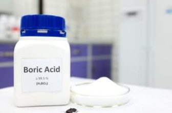 boric acid and cockroach on the table