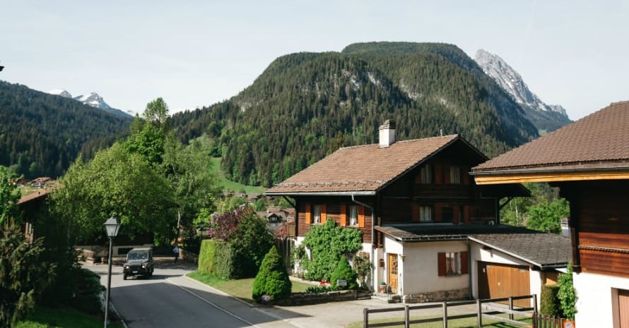 house in the mountains