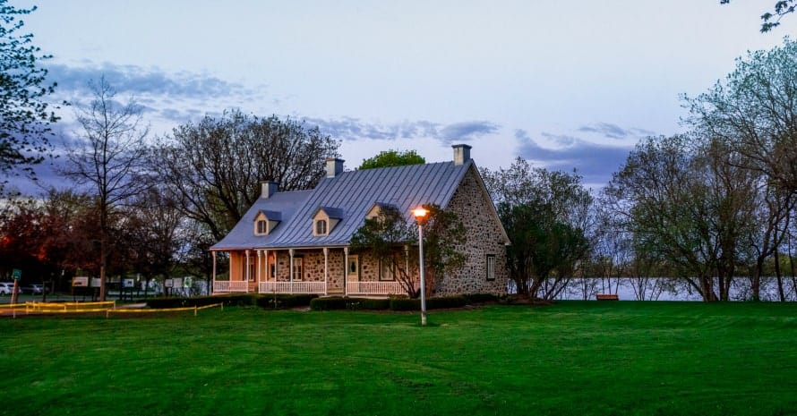 house on the lawn