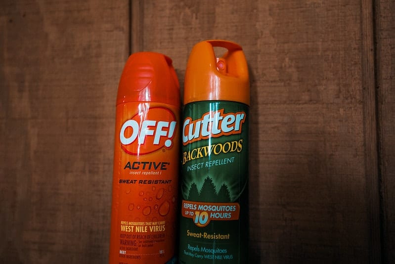 pair of mosquito repelling sprays